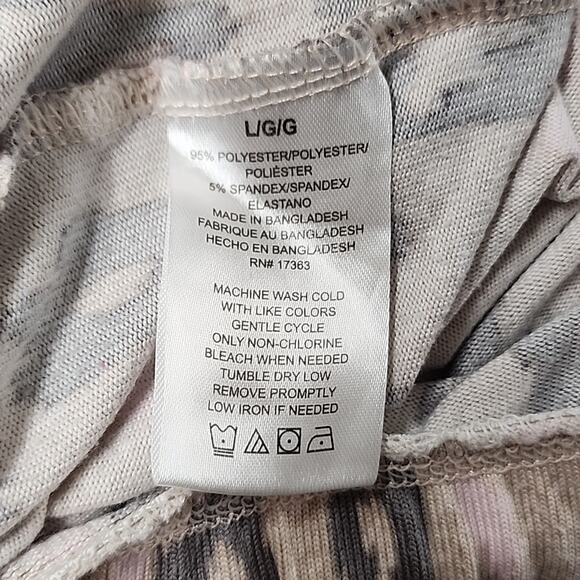 Cuddl Dud Jogger Style Size Large Pink Cheetah Print Lounge Pants Comfort - Picture 9 of 10